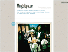 Tablet Screenshot of mingeltips.se